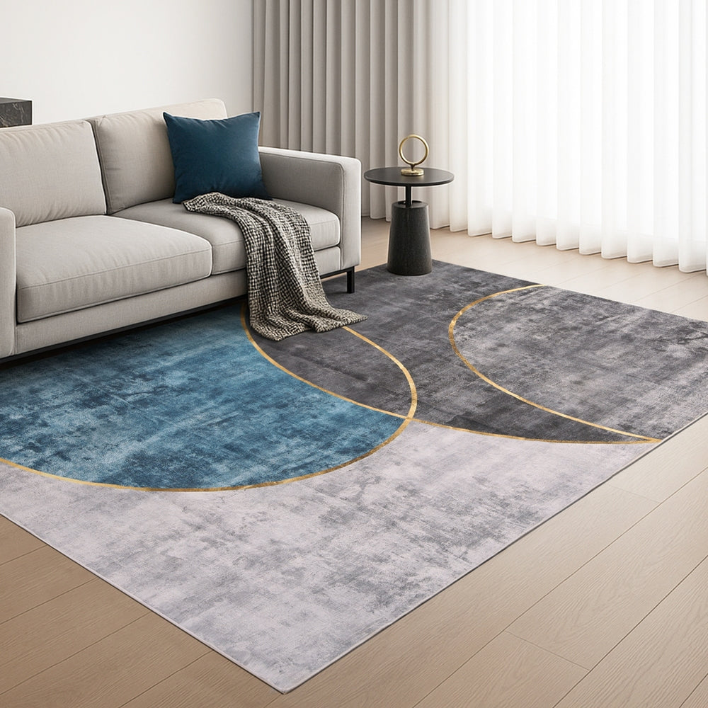 200x290cm Washable Geometric Floor Rug – Large Area Rug