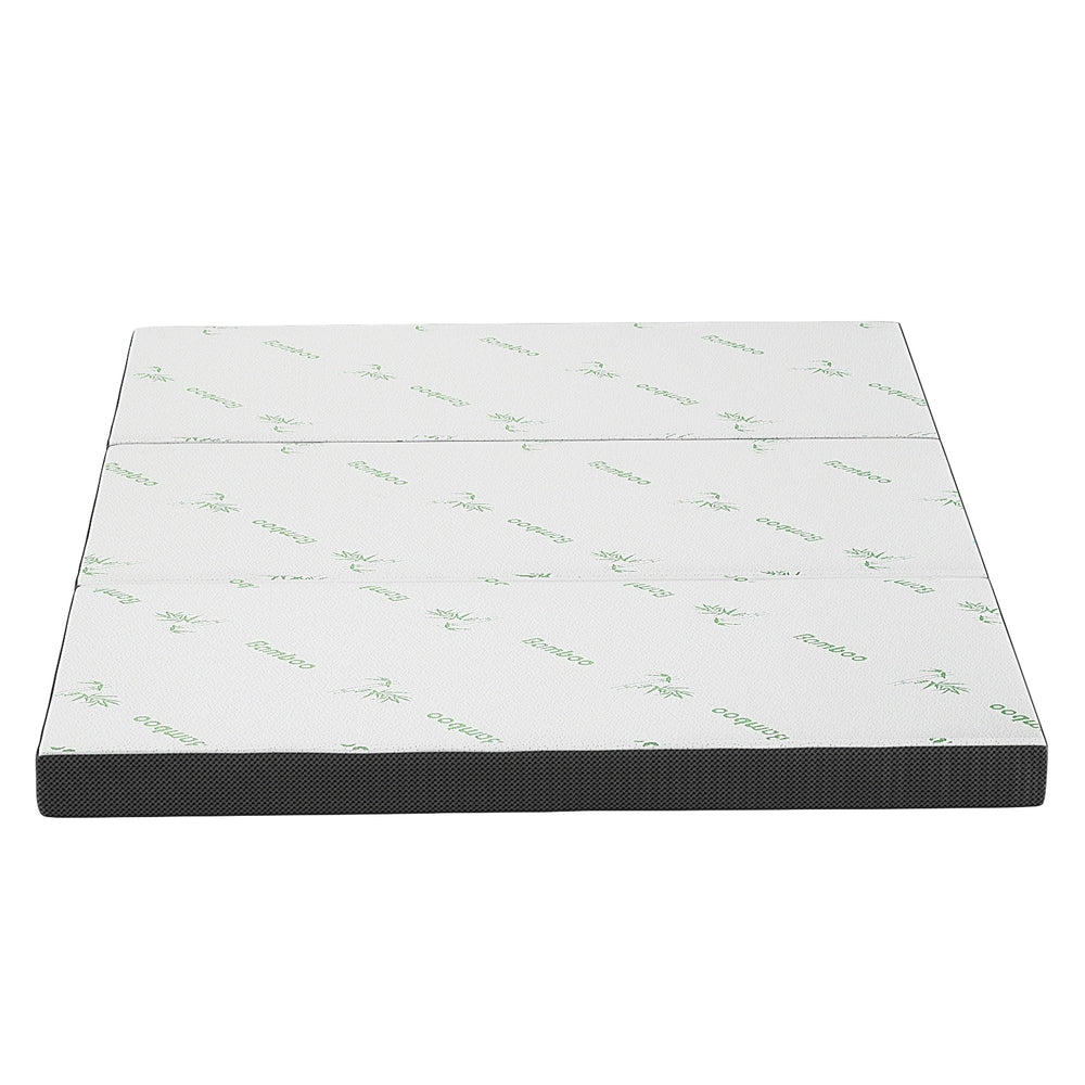 Mattress topper with brand logo on a white background