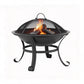 Fire Pit with Mesh Lid and Fire Picker BBQ Grill Wood Burning Outdoor Camping