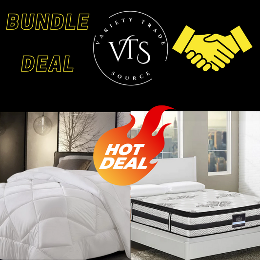 King Size Bedding Bundle 🤝 Euro Spring Mattress Plus 800GSM Doona