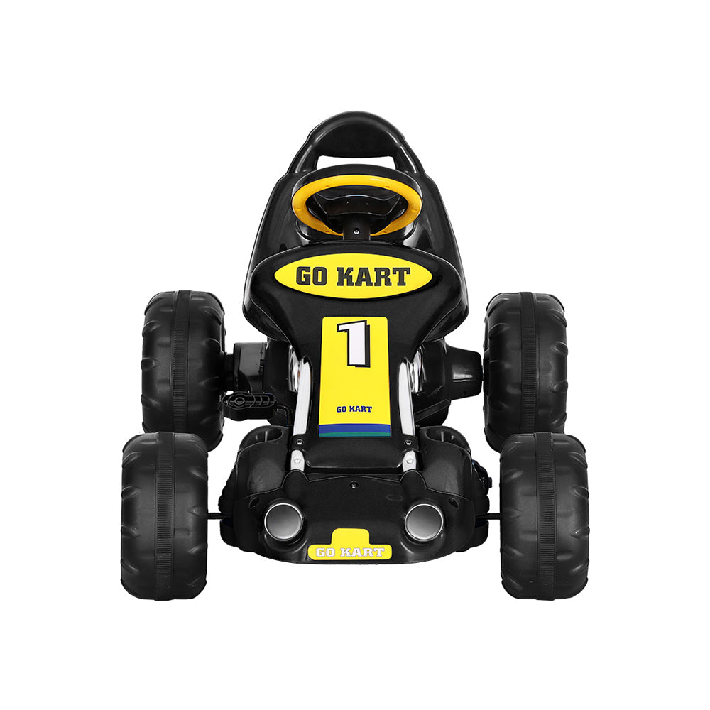 Kids Pedal Go Kart Ride On Toys Racing Car Plastic Tyre Black