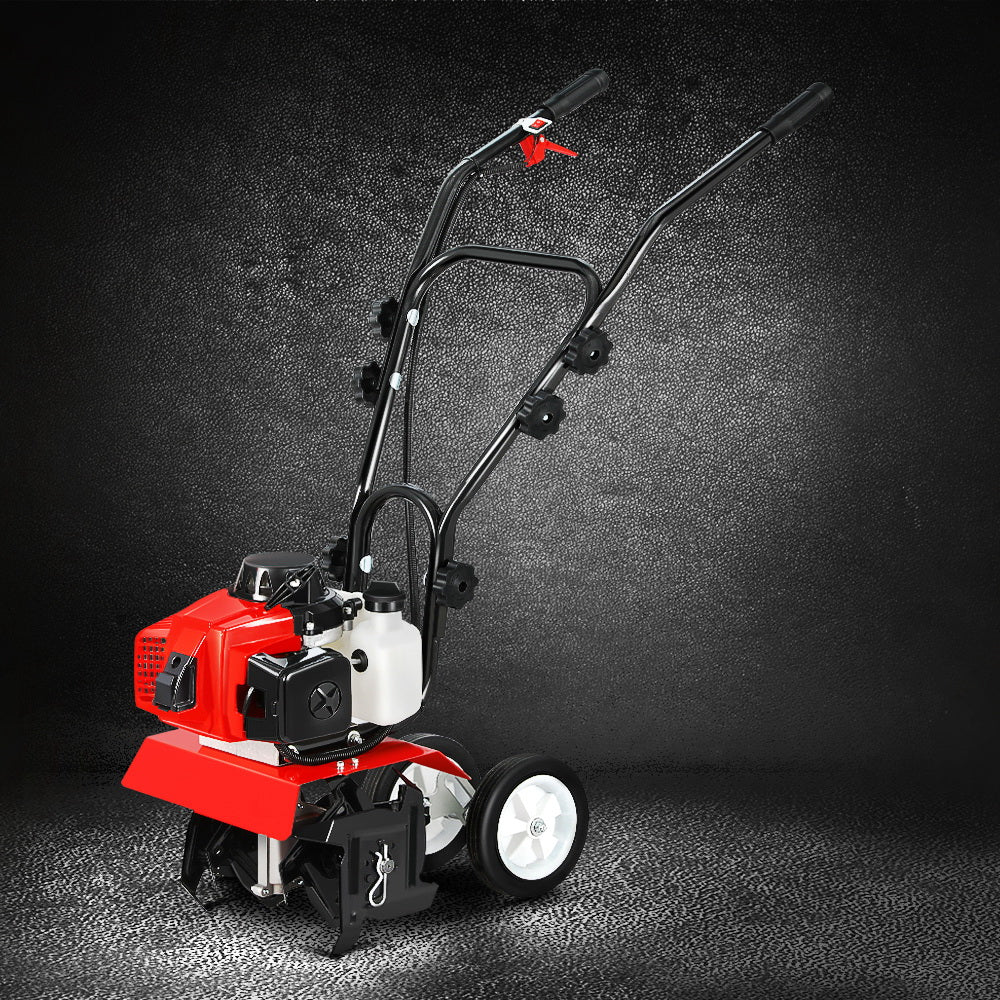 63CC Tiller Garden Cultivator Rototiller 4 Blades Soil Plower Rotary Hoe