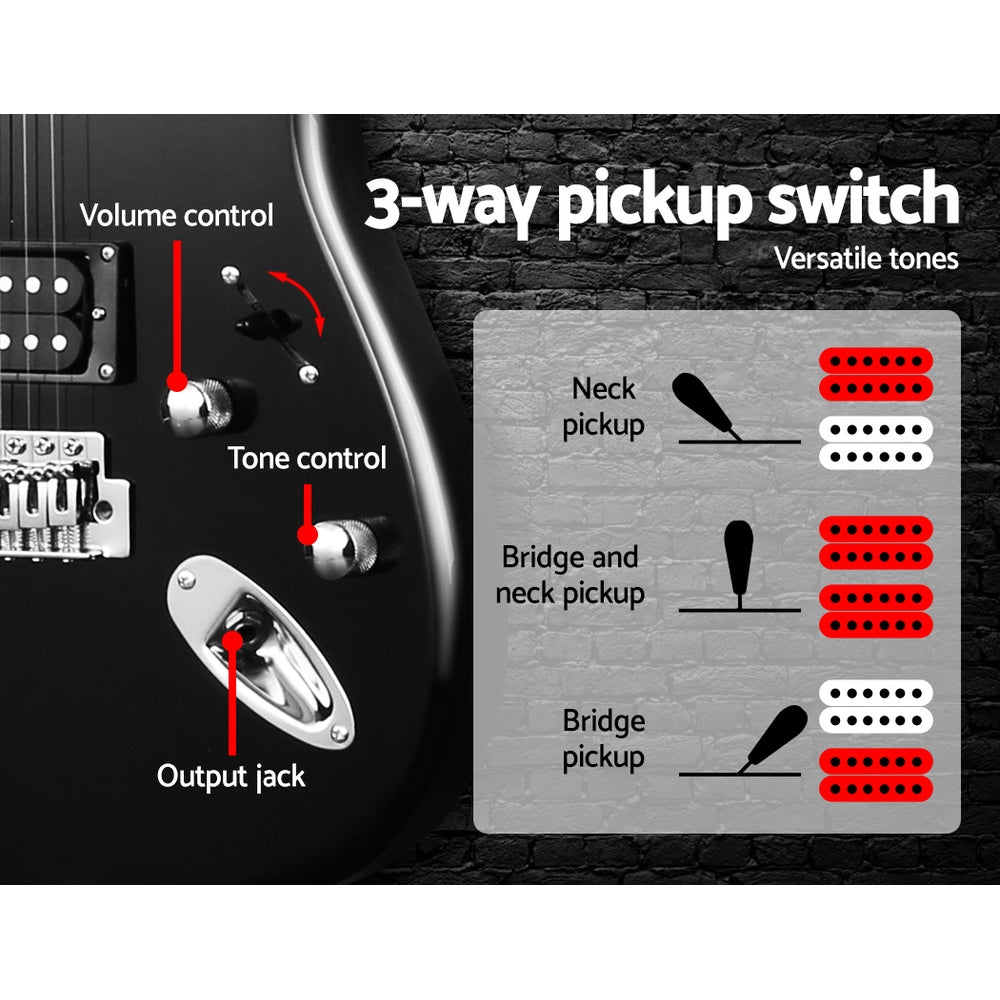 41 Inch Electirc Guitar Humbucker Pickup Switch Full Size Skull Pattern