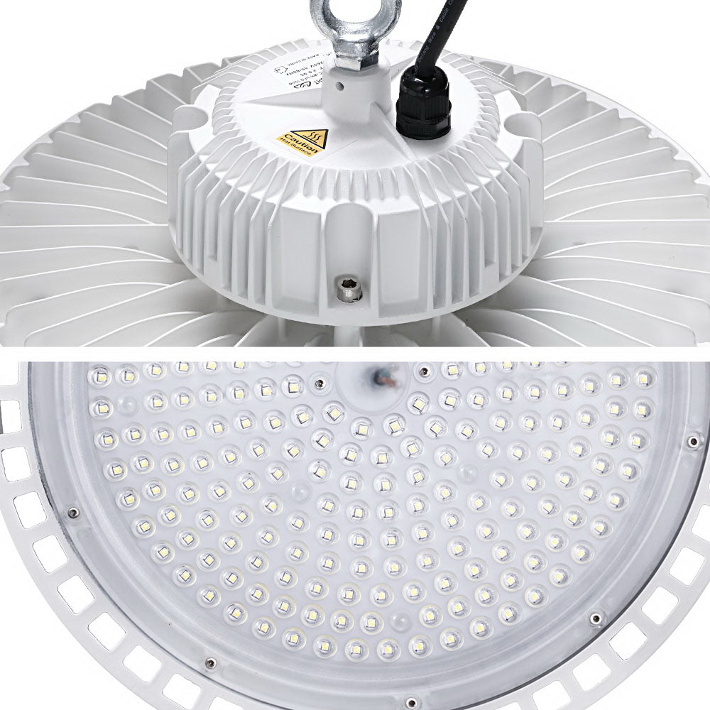 LED High Bay Lights 200W UFO Industrial Shed Warehouse Factory Lamp White