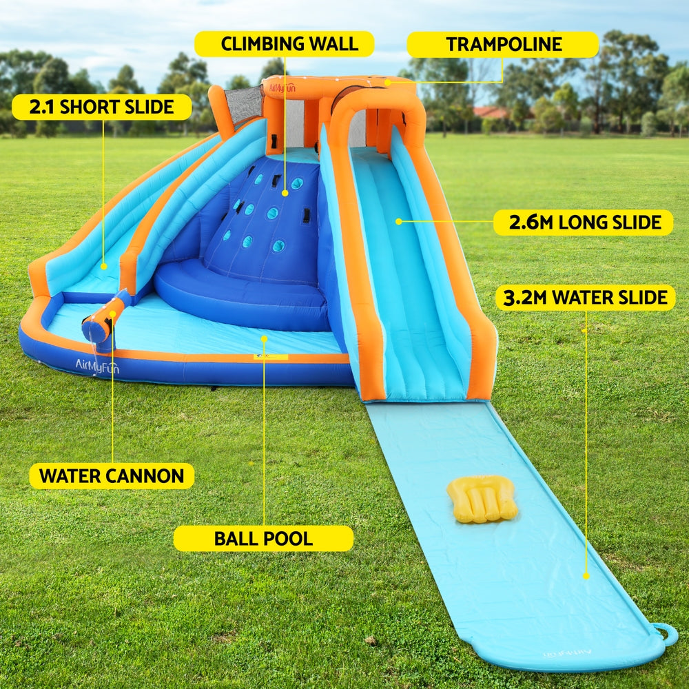 Kids Inflatable Pool Water Double Slide Park Jumping Castle 465X390CM