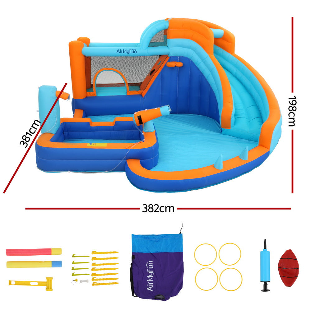 Kids Inflatable Pool Water Slide Park Jumping Castle Bounce 382X381CM