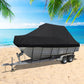 Boat Cover 19 FT Trailerable Weatherproof Black 19FT-1831592570107596807