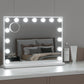 Makeup Mirror 58x45cm Hollywood Vanity with LED Light Tabletop White