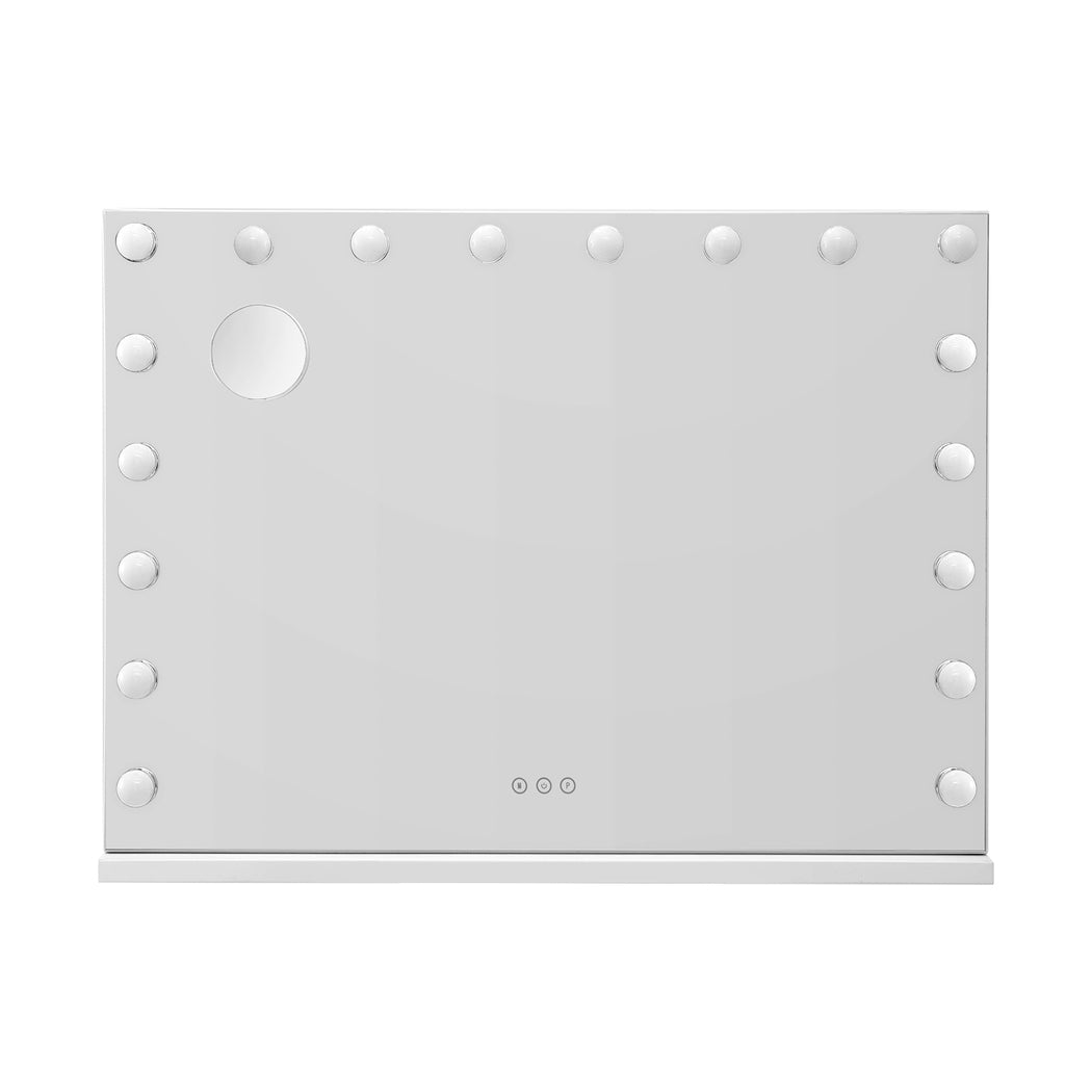 Makeup Mirror 80x58cm Hollywood Vanity with LED Light Tabletop Wall