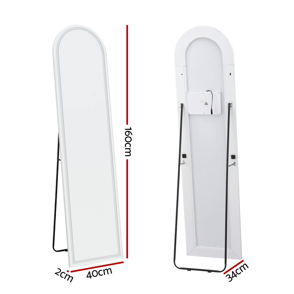 160cm Full Length LED Floor Mirror – Arch Dressing Mirror