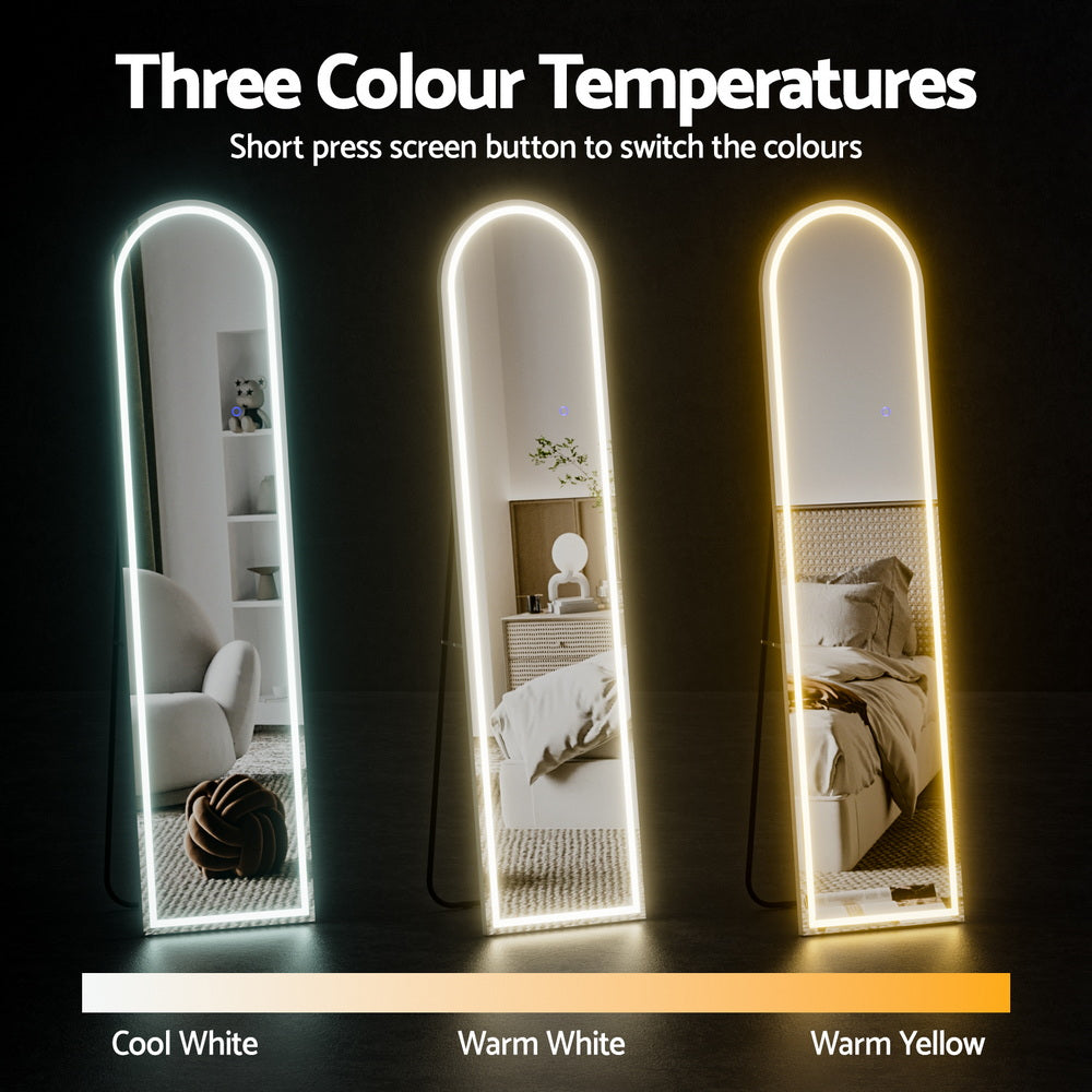 160cm Full Length LED Floor Mirror – Arch Dressing Mirror