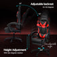 6 Point Massage Gaming Office Chair 7 LED Footrest Red