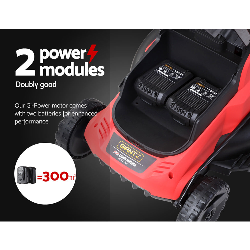 Lawn Mower Cordless 40V Battery Electric Lawnmower 34cm Width