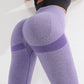 Seamless Knitted Peach Hip Fitness Pants High Waist