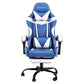 Gaming Office Chair Executive Computer Leather Chairs Footrest Blue White