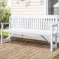 5FT Outdoor Garden Bench Wooden 3 Seat Chair Patio Furniture White