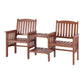 2-Seater Wooden Garden Bench Loveseat – Brown
