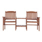 2-Seater Wooden Garden Bench Loveseat – Brown
