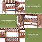 2-Seater Wooden Garden Bench Loveseat – Brown