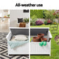 Outdoor Storage Bench Box Wooden Garden Toy Tool Patio Furniture White