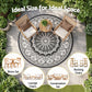 180cm Round Reversible Outdoor Rug – Grey