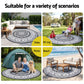 180cm Round Reversible Outdoor Rug – Grey