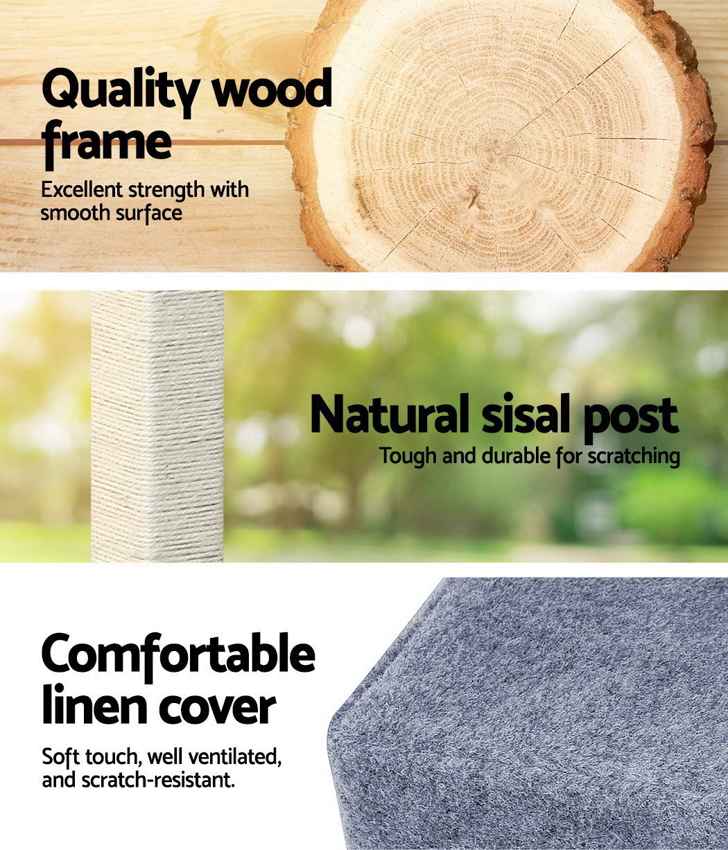 124cm Cat Tree Scratching Post Tower with Condo