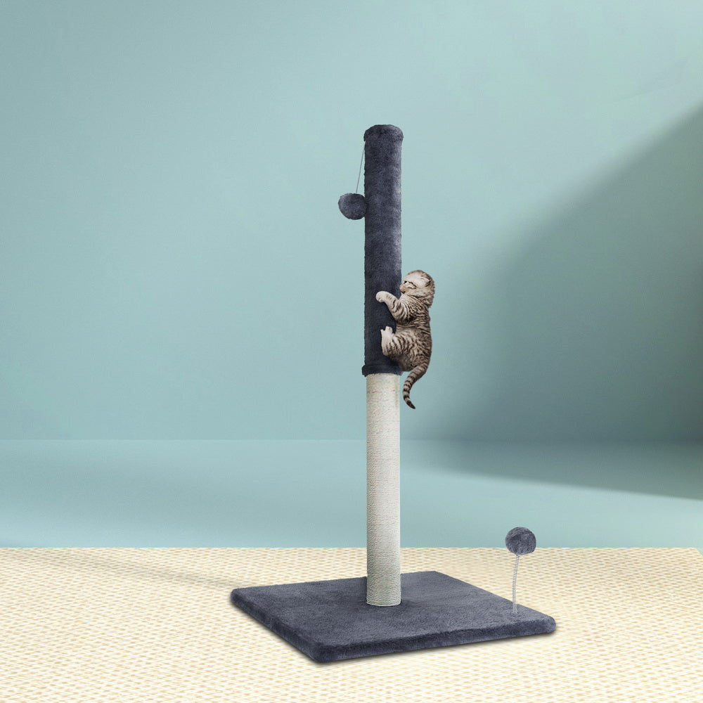 105cm Cat Tree with Scratching Posts, Condos & Hanging Toys – Grey