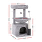82cm Cat Tree Tower with Scratching Post – Light Grey