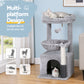 82cm Cat Tree Tower with Scratching Post – Light Grey