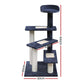 100cm Cat Tree Scratching Post Tower with Plush Bed – Grey