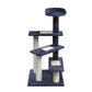 100cm Cat Tree Scratching Post Tower with Plush Bed – Grey
