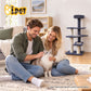 100cm Cat Tree Scratching Post Tower with Plush Bed – Grey
