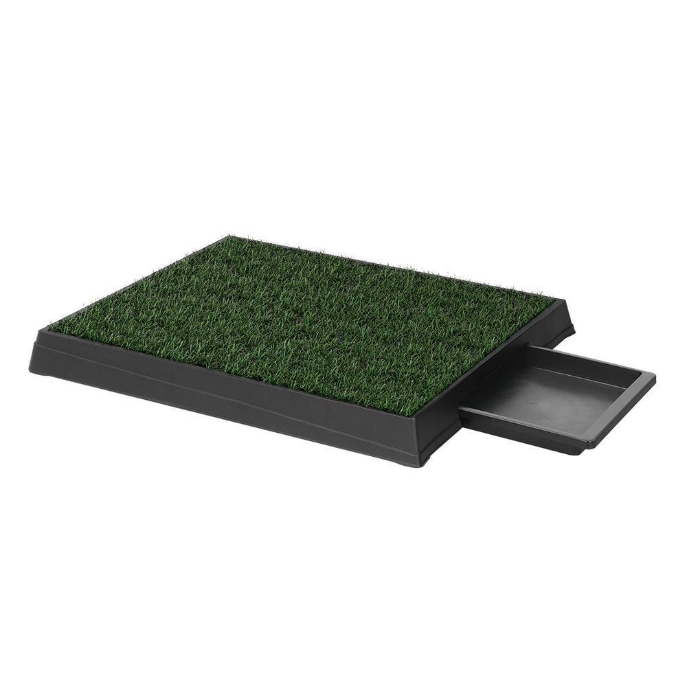 Large Dog Potty Training Tray with 2 Grass Mats – Portable