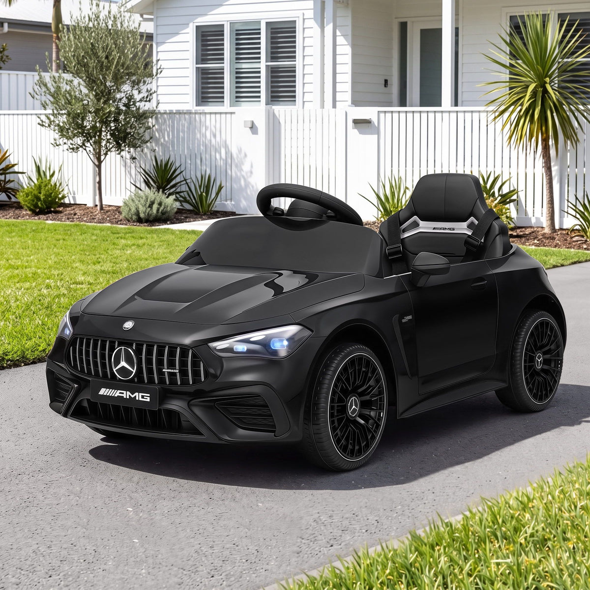 Kids Electric Ride On Car – Mercedes-Benz AMG C63 12V, Black