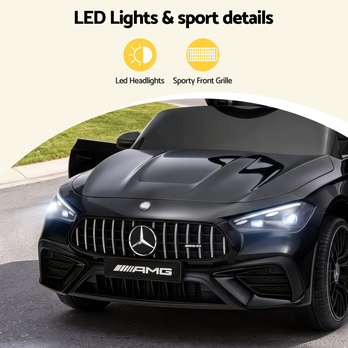 Kids Electric Ride On Car – Mercedes-Benz AMG C63 12V, Black