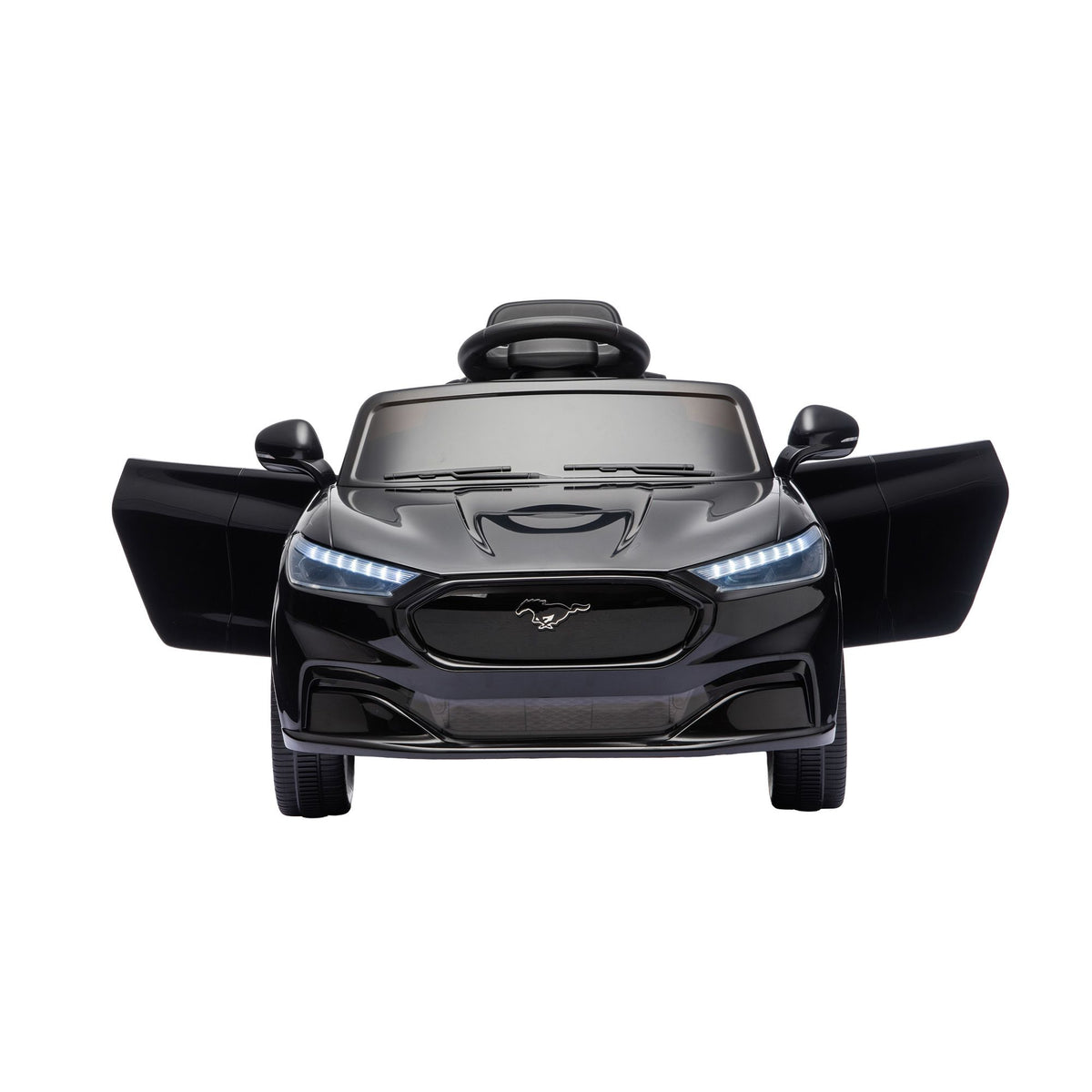 Kids 12V Ride On Sports Car – Ford, Remote Control, Black