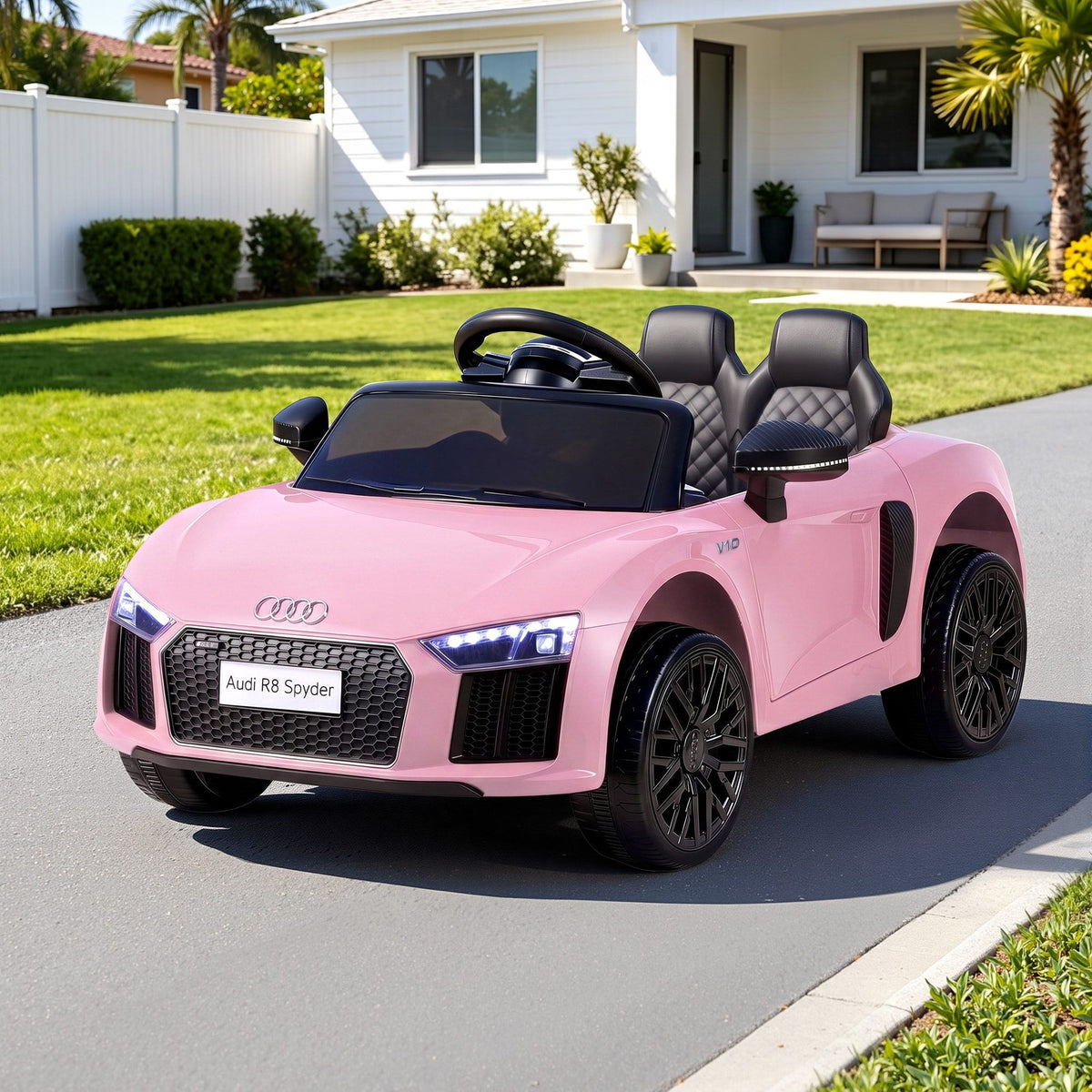 Kids Electric Ride On Car – Audi R8 12V, Pink