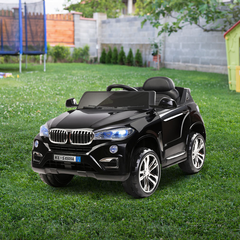 Kids Electric Ride On Car SUV BMW-Inspired X5 Toy Cars Remote 6V Black