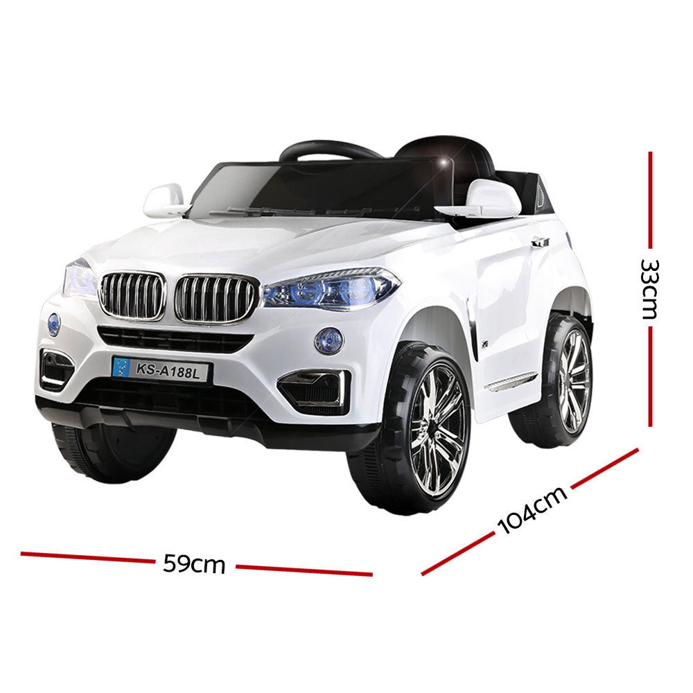 Kids Electric Ride On Car SUV BMW-Inspired X5 Toy Cars Remote 6V White