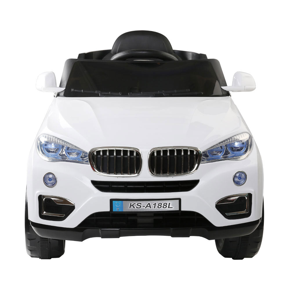 Kids Electric Ride On Car SUV BMW-Inspired X5 Toy Cars Remote 6V White