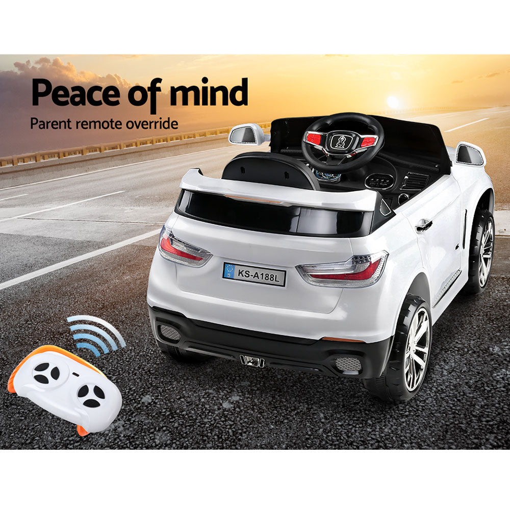 Kids Electric Ride On Car SUV BMW-Inspired X5 Toy Cars Remote 6V White