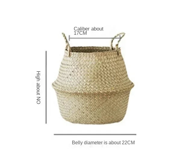 Wicker  Basket Flower Baskets Laundry  Decorative Basket Rattan Flower Pot Garden Planters Household Organizer Foldable basket