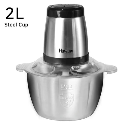 Stainless Steel 2Speeds Electric Chopper Meat Grinder Mincer Food Processor Slicer Vegetable Food Chopper Meat Slicer Machine