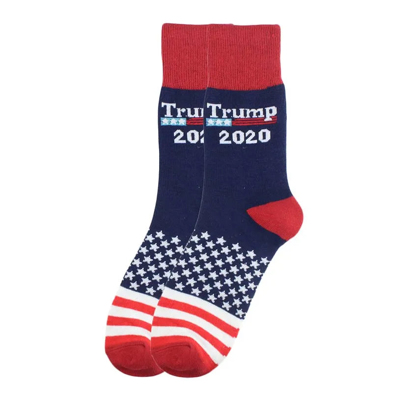 2024 President Donald Trump Spoof Funny Socks Men Women Character Abstract 3D Fake Hair Trump Crew Sokken Homme