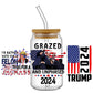 U.S. President Donald Trump Pattern UV DTF Transfer Sticker For 16OZ Glass Cup UV Dtf Wraps DIY Waterproof Transfers