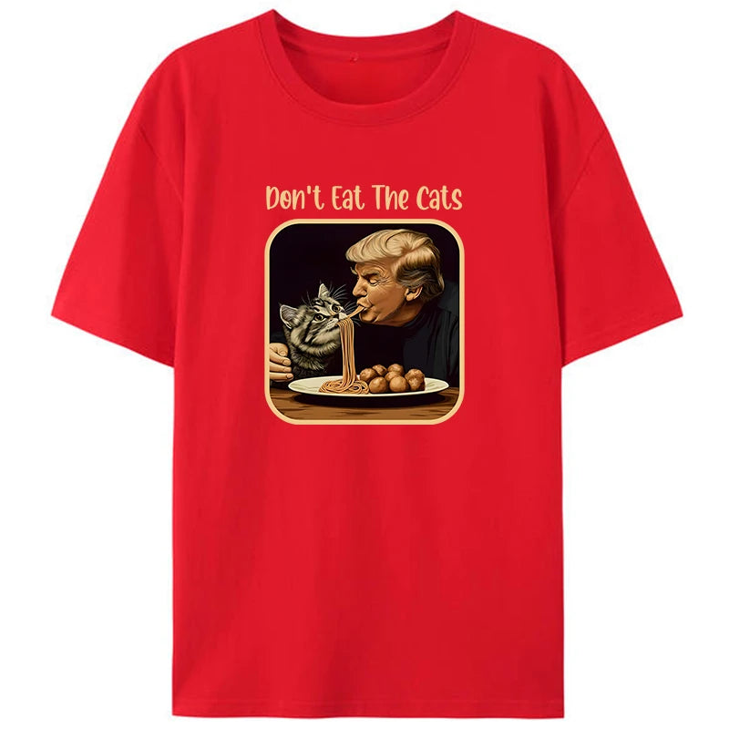 2025 Trump Fun Spoof Cotton Printed Short Sleeve High-quality Fashion Luxury Version Comfortable and Breathable