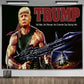 Donald Trump Rambo Bazooka Flag Wall Hanging Tapestry No Man No Woman Aesthetic Room Decor Party Backdrop Home Decoration