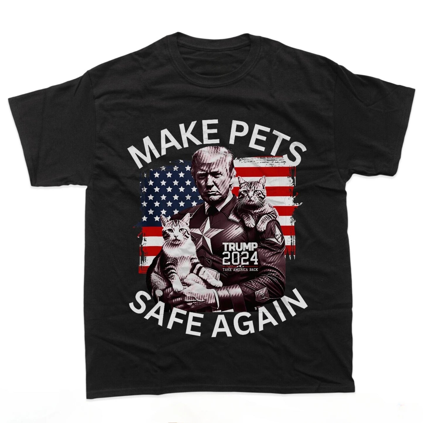 2025 Trump Fun Spoof Cotton Printed Short Sleeve High-quality Fashion Luxury Version Comfortable and Breathable