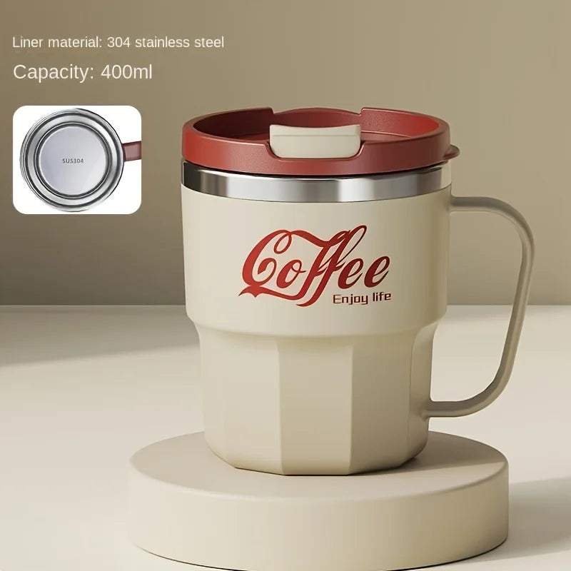 Hot Selling Insulated Cup,Stainless Steel Water Cup, Household with Lid, Anti Drop Mug, Office Cup, Dormitory Cola Cup